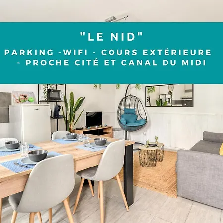 Appartement Le Nid - Cours Exterieure - Parking - Wifi Carcassonne